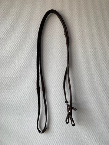 Rênes cuir brun avec caoutchouc – Taille Full