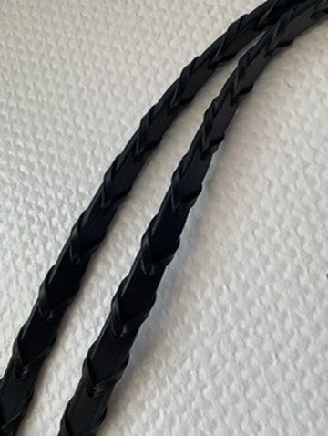 Rênes tressées en cuir WOW Store – Noires