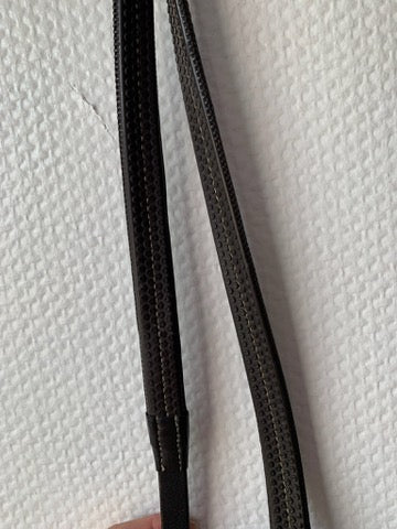 Rênes cuir brun avec caoutchouc – Taille Full