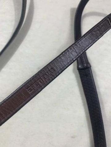 Rênes Eric Thomas caoutchouc & cuir brun – Taille Full