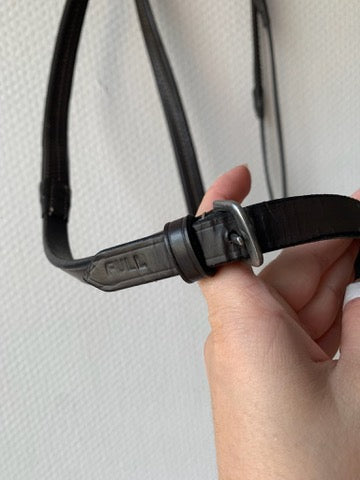 Rênes cuir brun avec caoutchouc – Taille Full