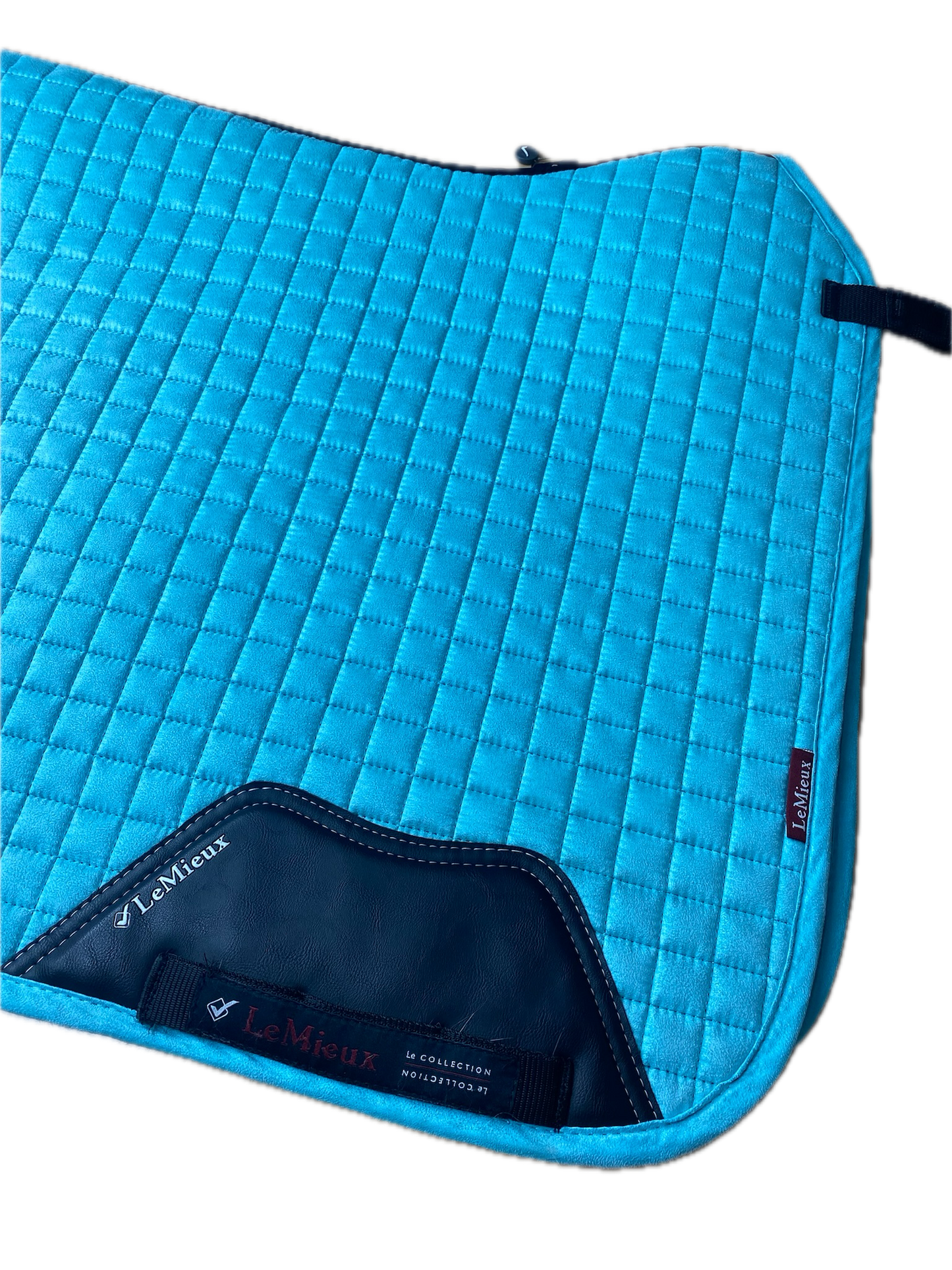 Tapis Lemieux Square Dressage en suédine azure