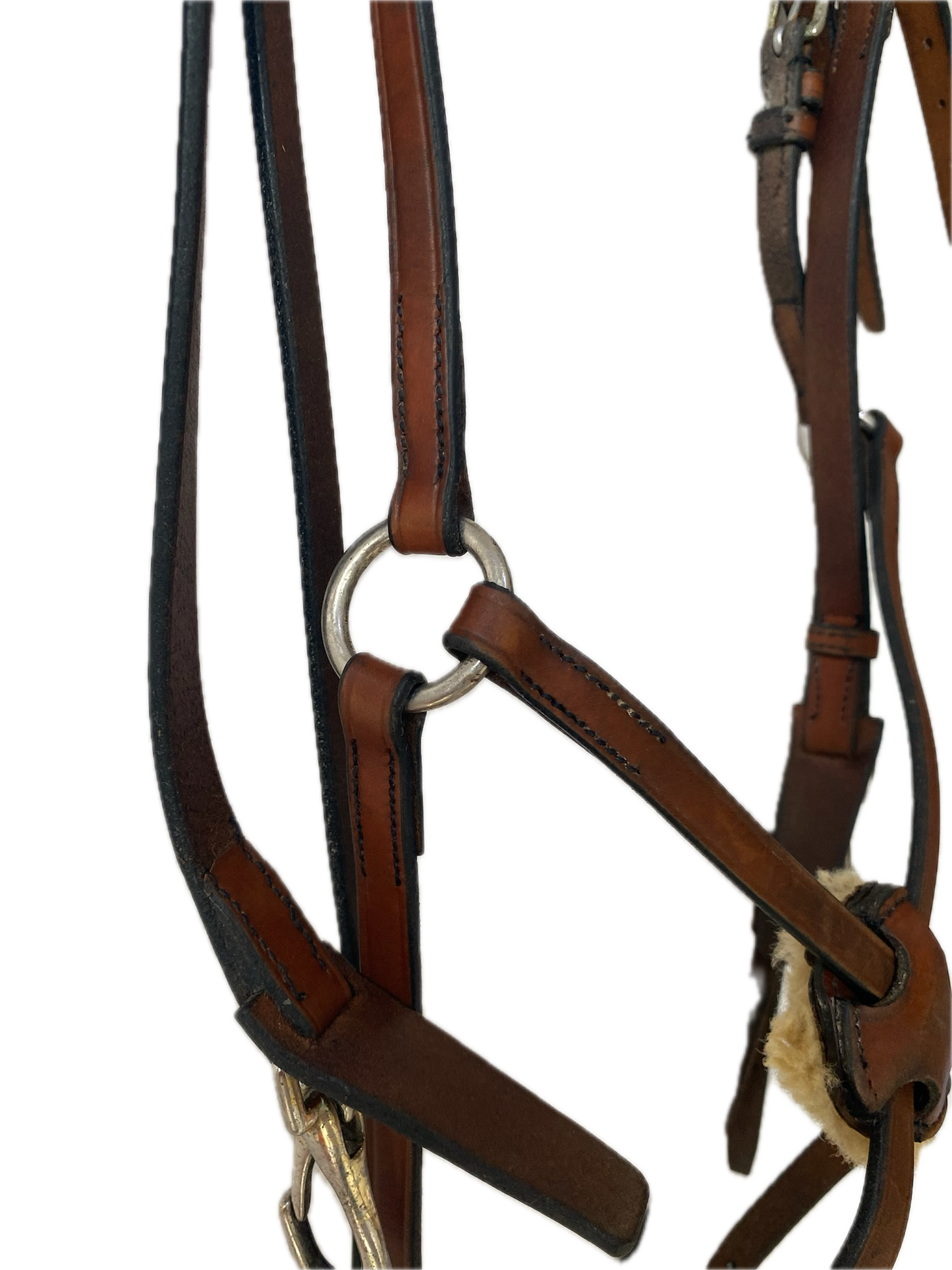 Filet avec muserolle croisée  CSO cuir brun