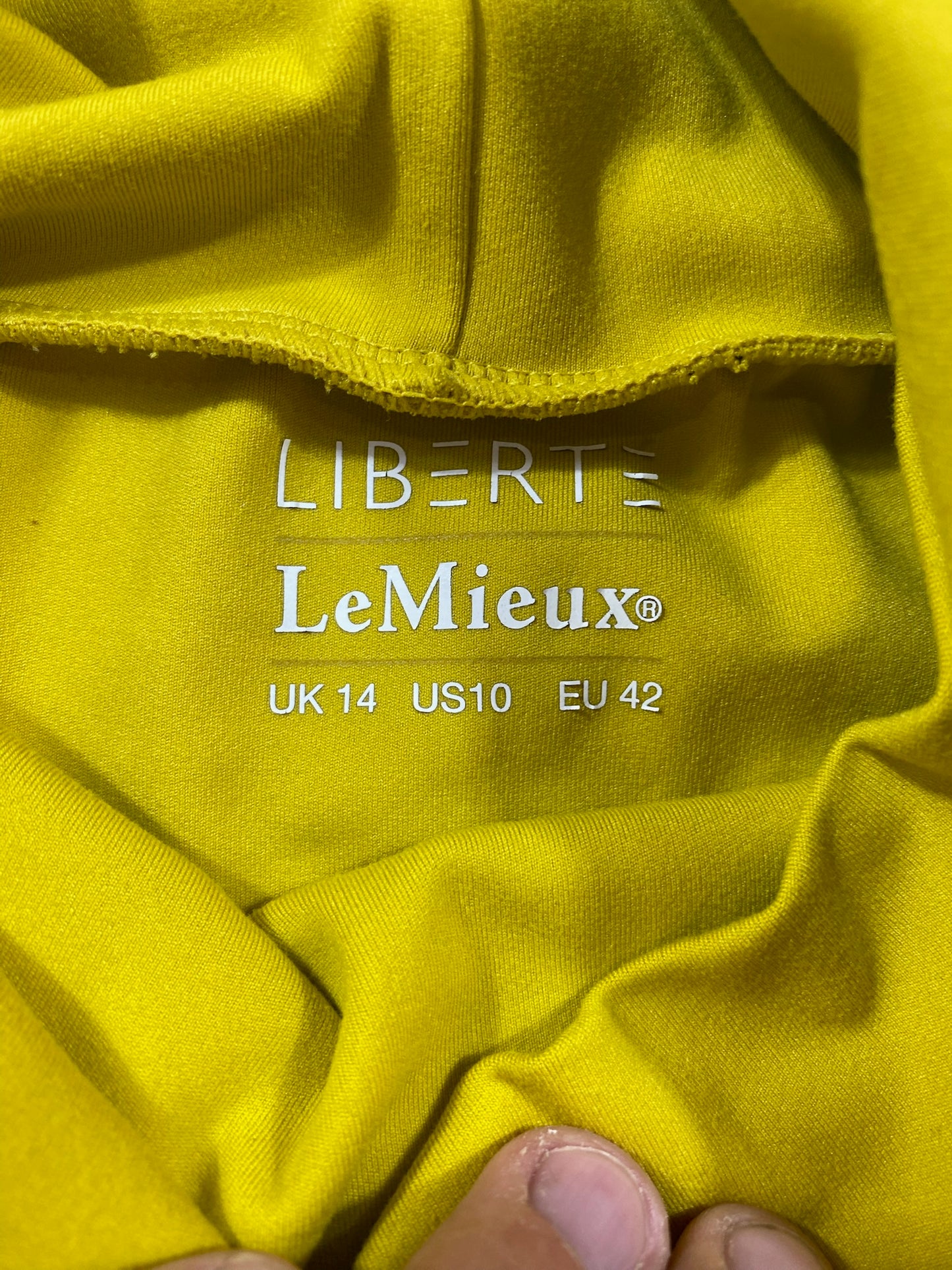 Sous-pull équitation LeMieux Liberté – jaune moutarde T42