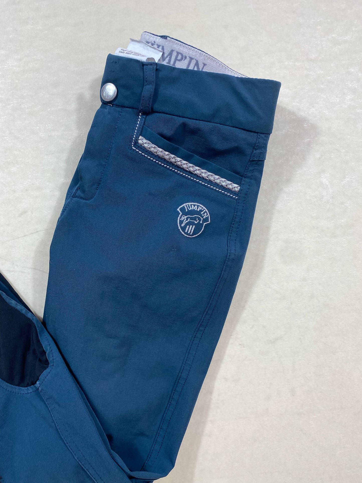 Pantalon équitation Jodhpurs Jump’In France taille 140 10 ans bleu canard