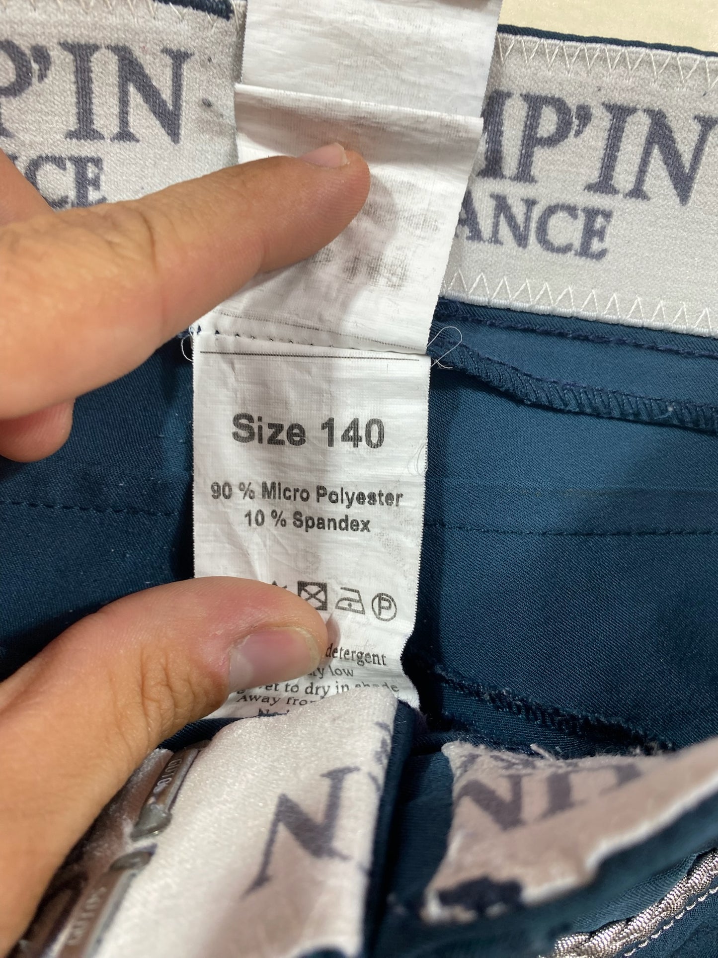 Pantalon équitation Jodhpurs Jump’In France taille 140 10 ans bleu canard