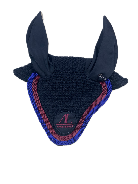 Bonnet cheval AL Sportswear x Fred’s – Marine, liseré rouge/bleu – Taille cheval