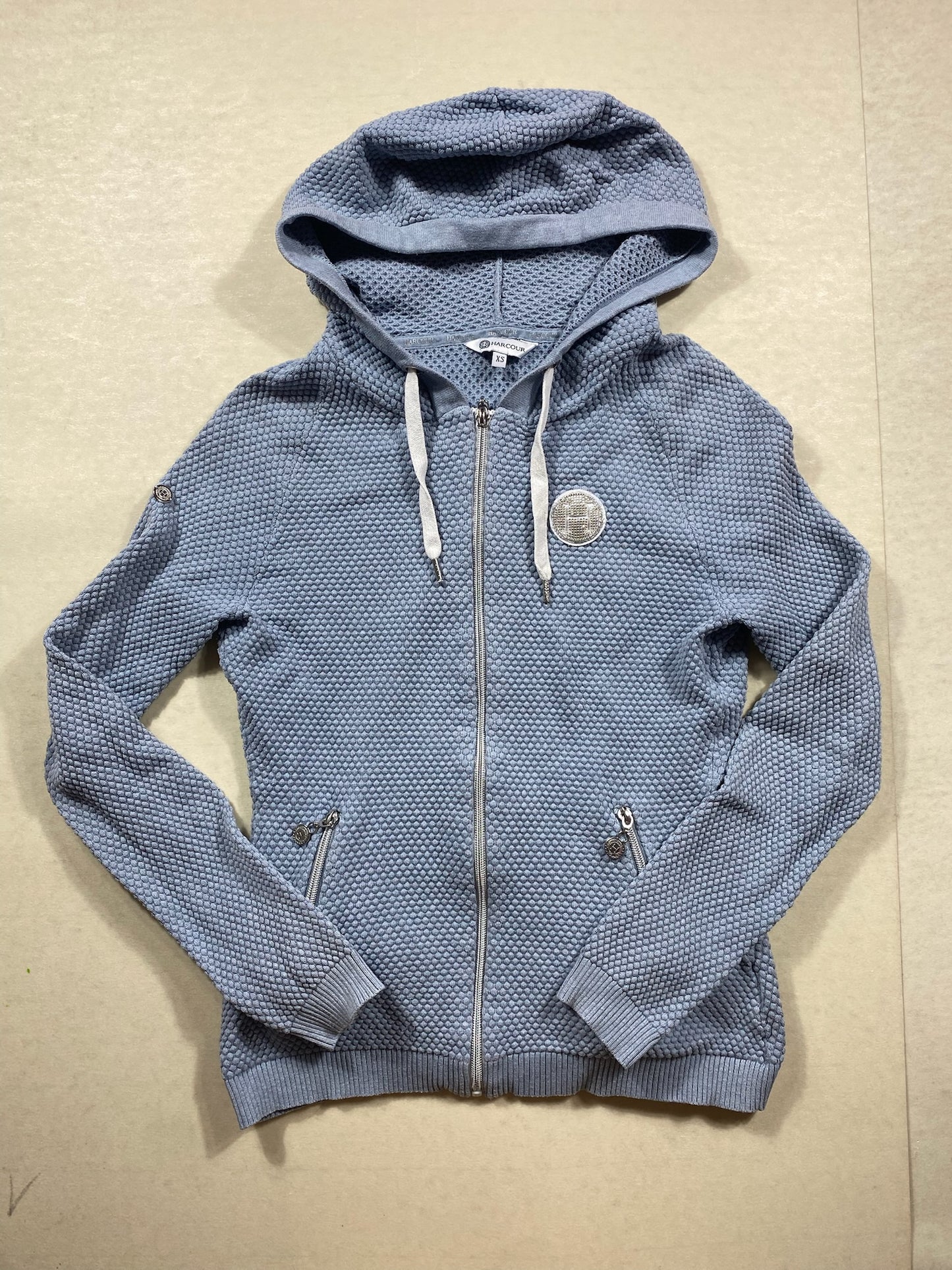 Gilet à capuche Harcour bleu ciel – Taille S
