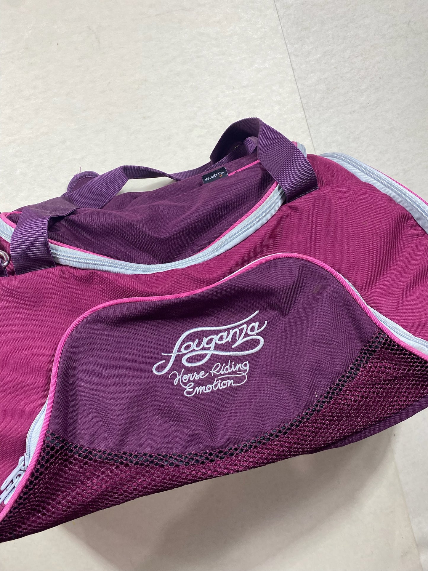 Grand sac de pansage Fouganza – Violet & Fuchsia