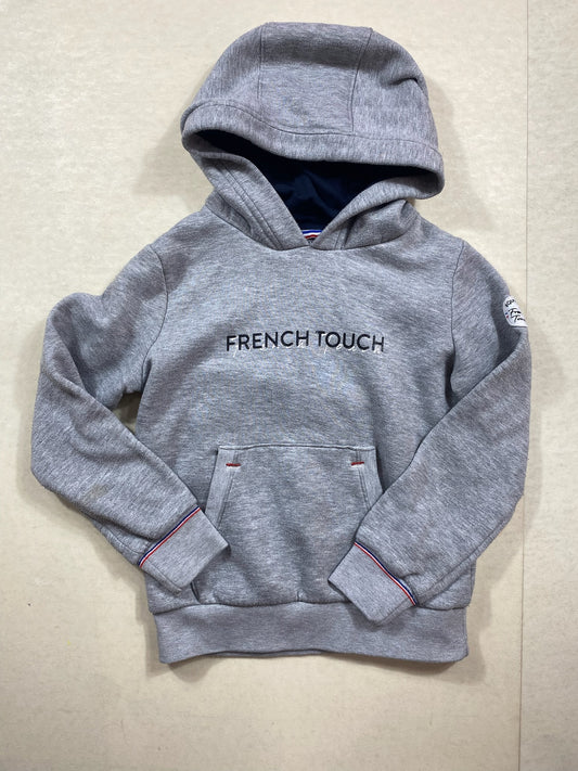 Sweat à capuche Equi-Thème French Touch – Gris – Taille 10 ans