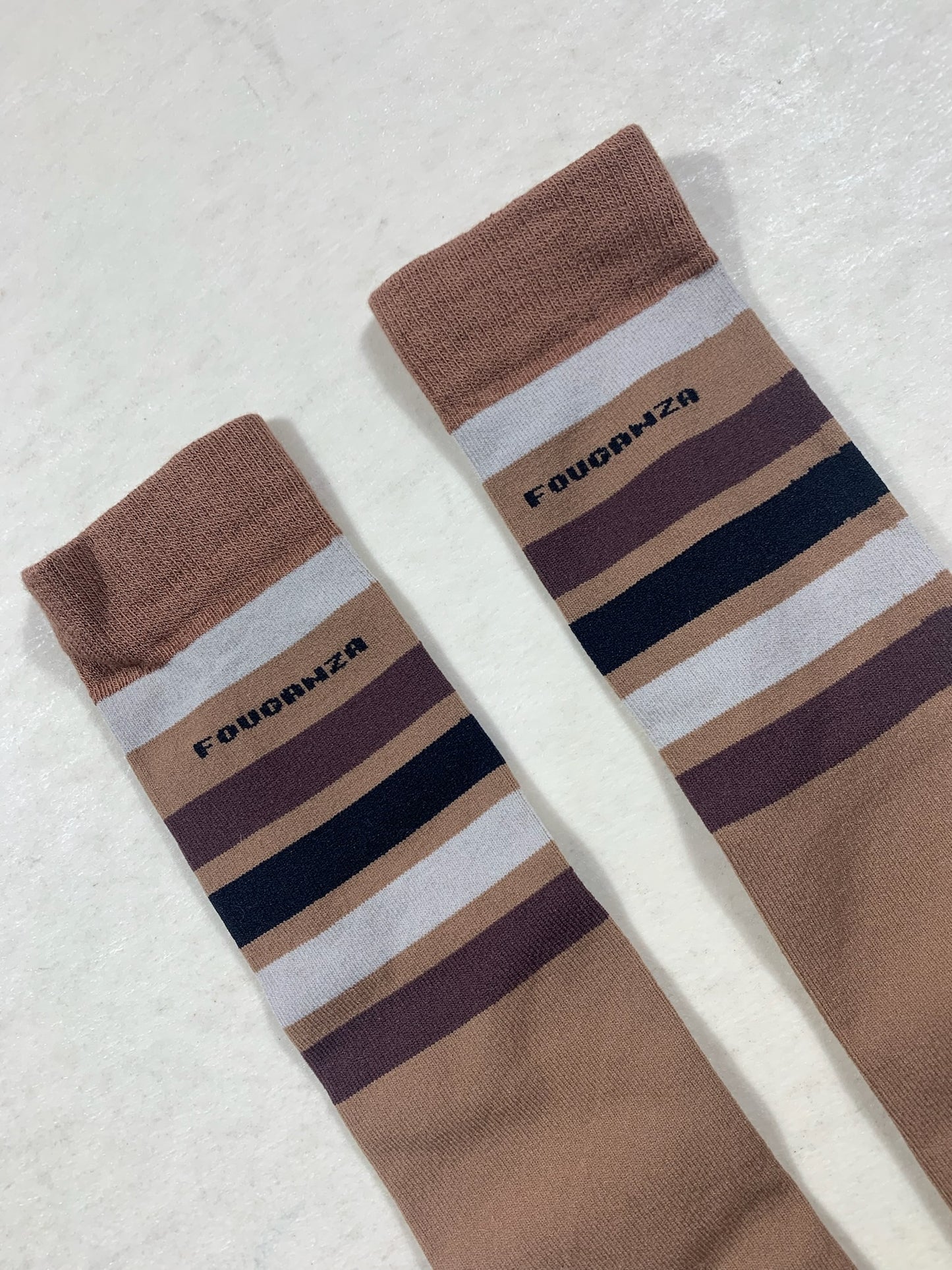 Chaussettes Fouganza – Marron & Beige – Taille 35-38 – Neuf