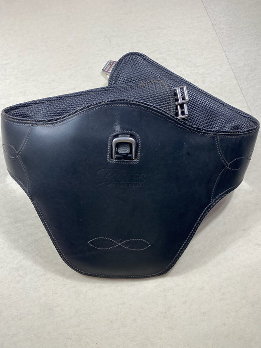 Sangle bavette – Bates – Cuir noir – 120 cm