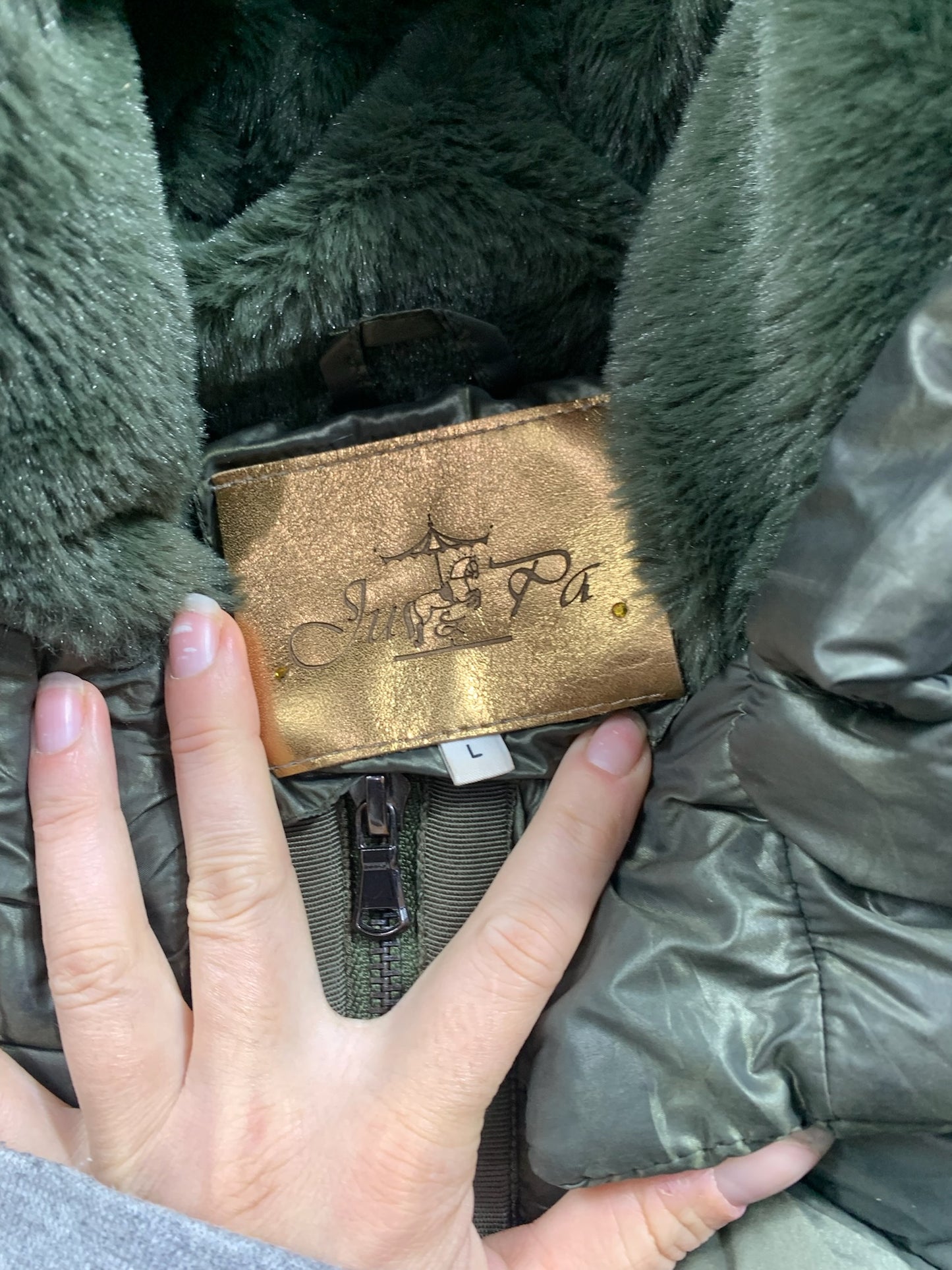 Doudoune / Manteau Ju & Pa – Vert Kaki – Taille L