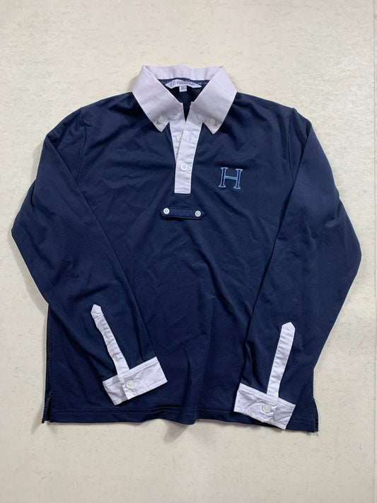 Polo manches longues Harcour – Marine – Taille 3XS