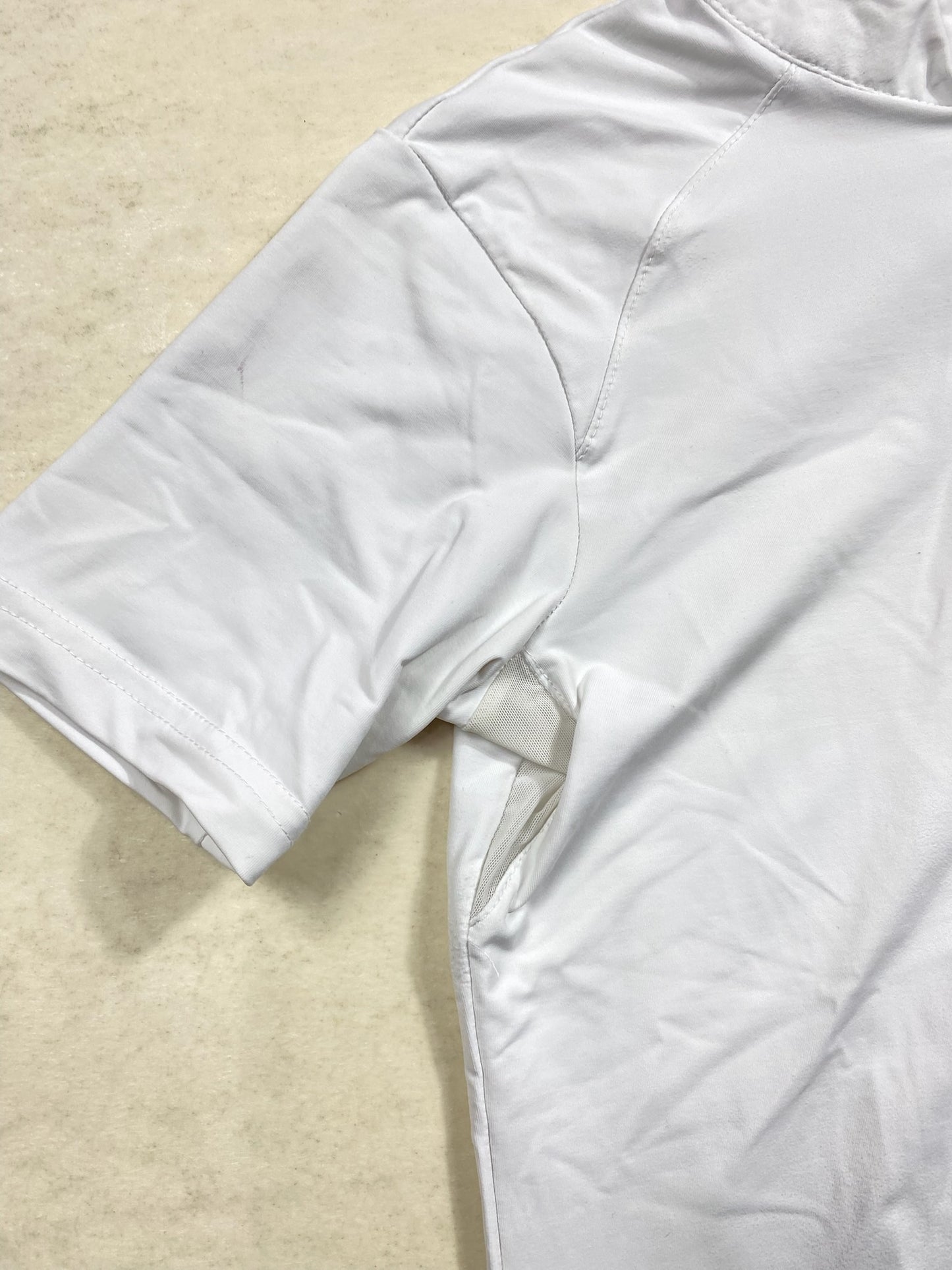 Polo de concours Ju et pa – Blanc – Taille XS