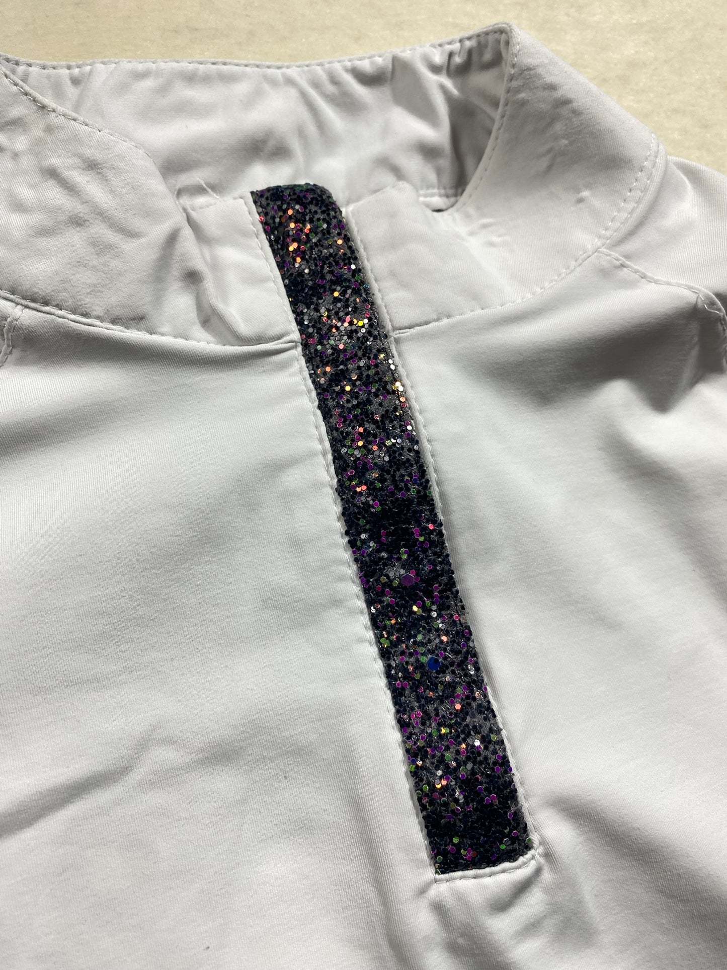 Polo de concours Ju et pa – Blanc – Taille XS