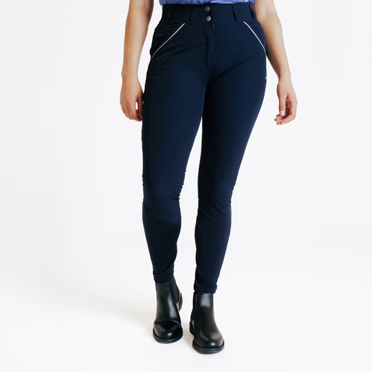 Pantalon équitation Fouganza ultraléger Femme Bleu marine