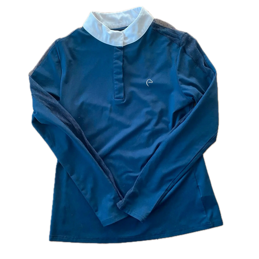 Polo manches longues Equi-thème Bleu marine Taille S