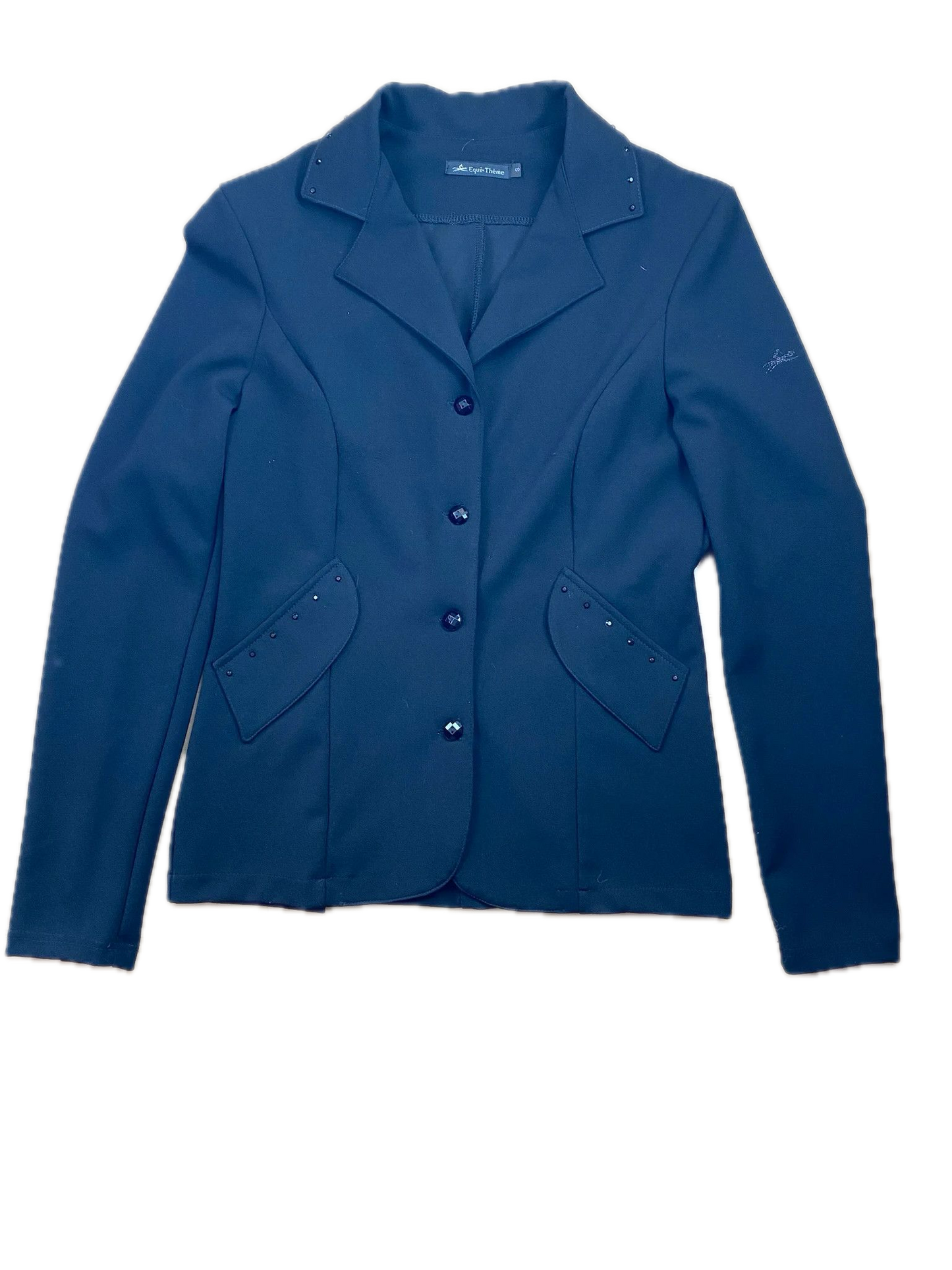 Veste de Concours Equi-Thème Noire Strass S : Élégance Scintillante
