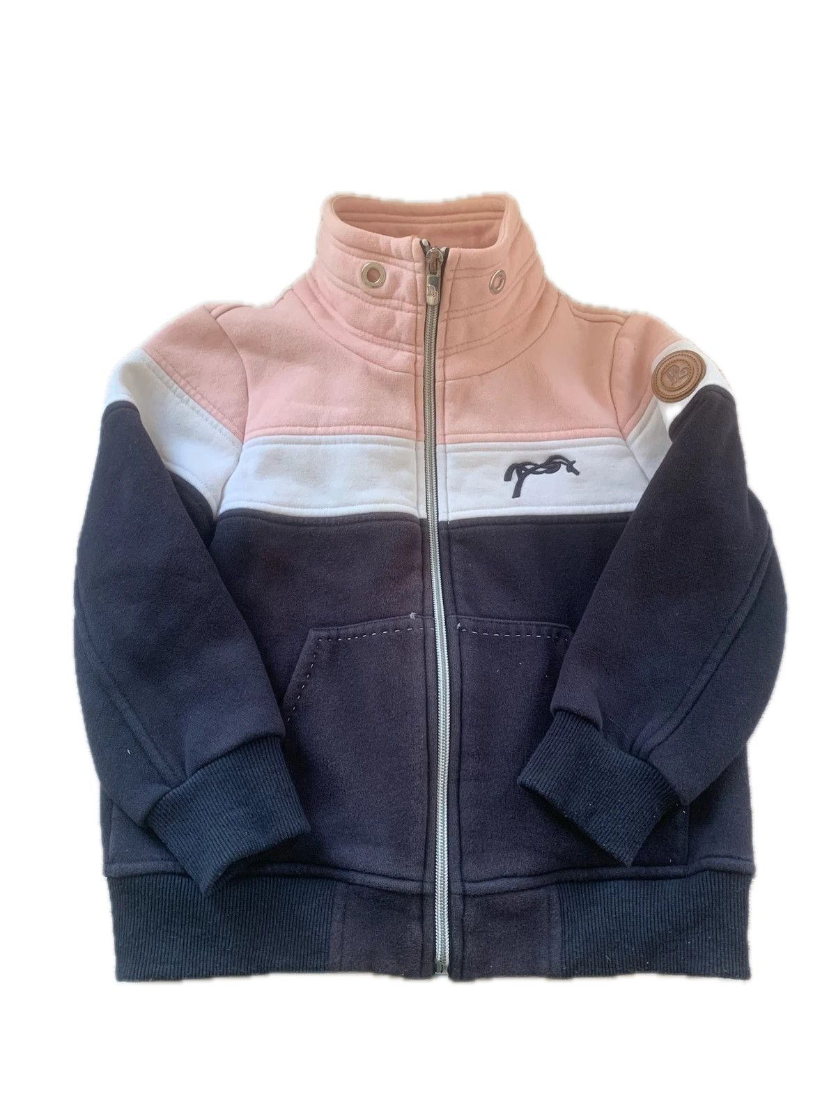 Gilet Polaire Pénélope Leprevost Bleu Marine/Blanc/Rose 6 Ans