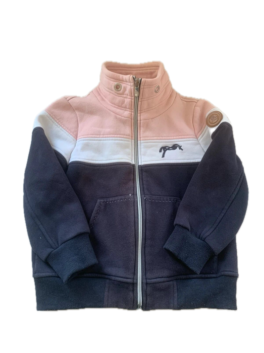 Gilet Polaire Pénélope Leprevost Bleu Marine/Blanc/Rose 6 Ans