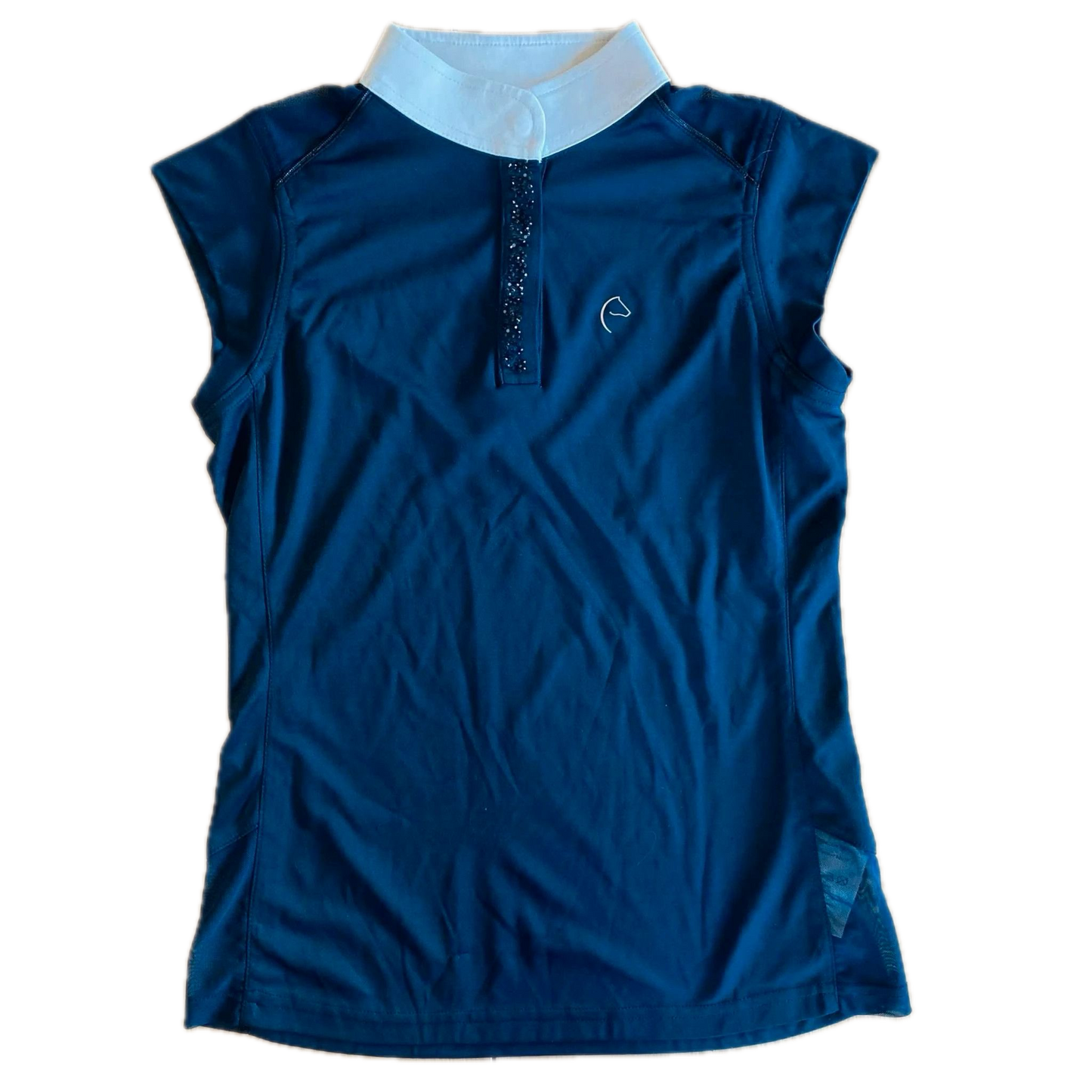 Polo de concours Equi-Thème manche courte Bleu marine S