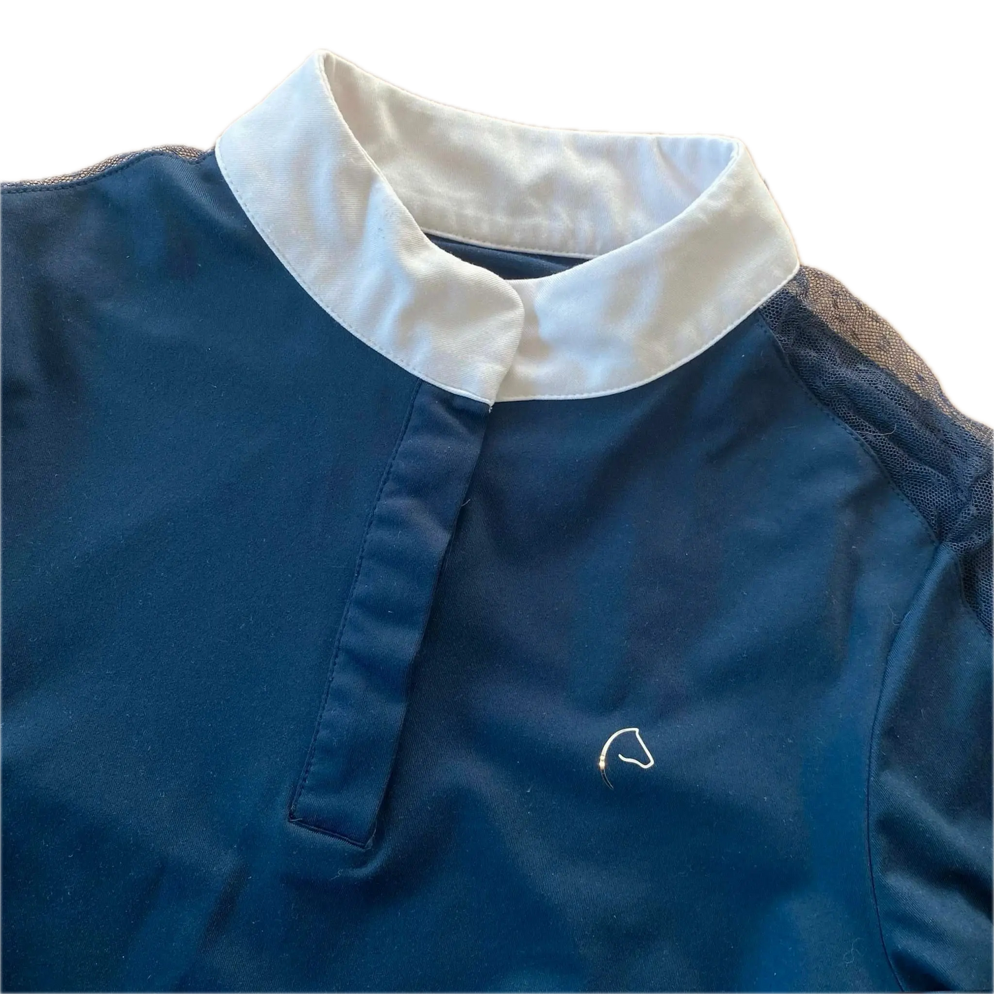Polo manches longues Equi-thème Bleu marine Taille S