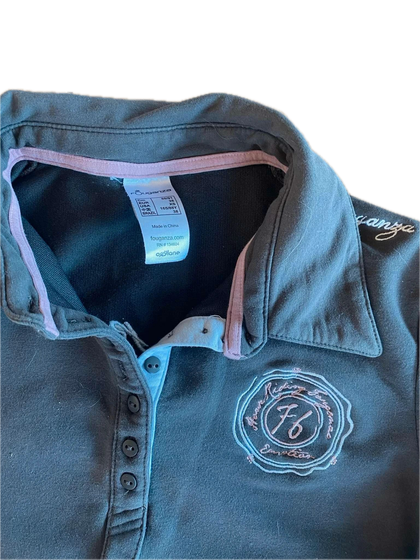 Polo Équitation Fouganza Gris M : Confort & Style
