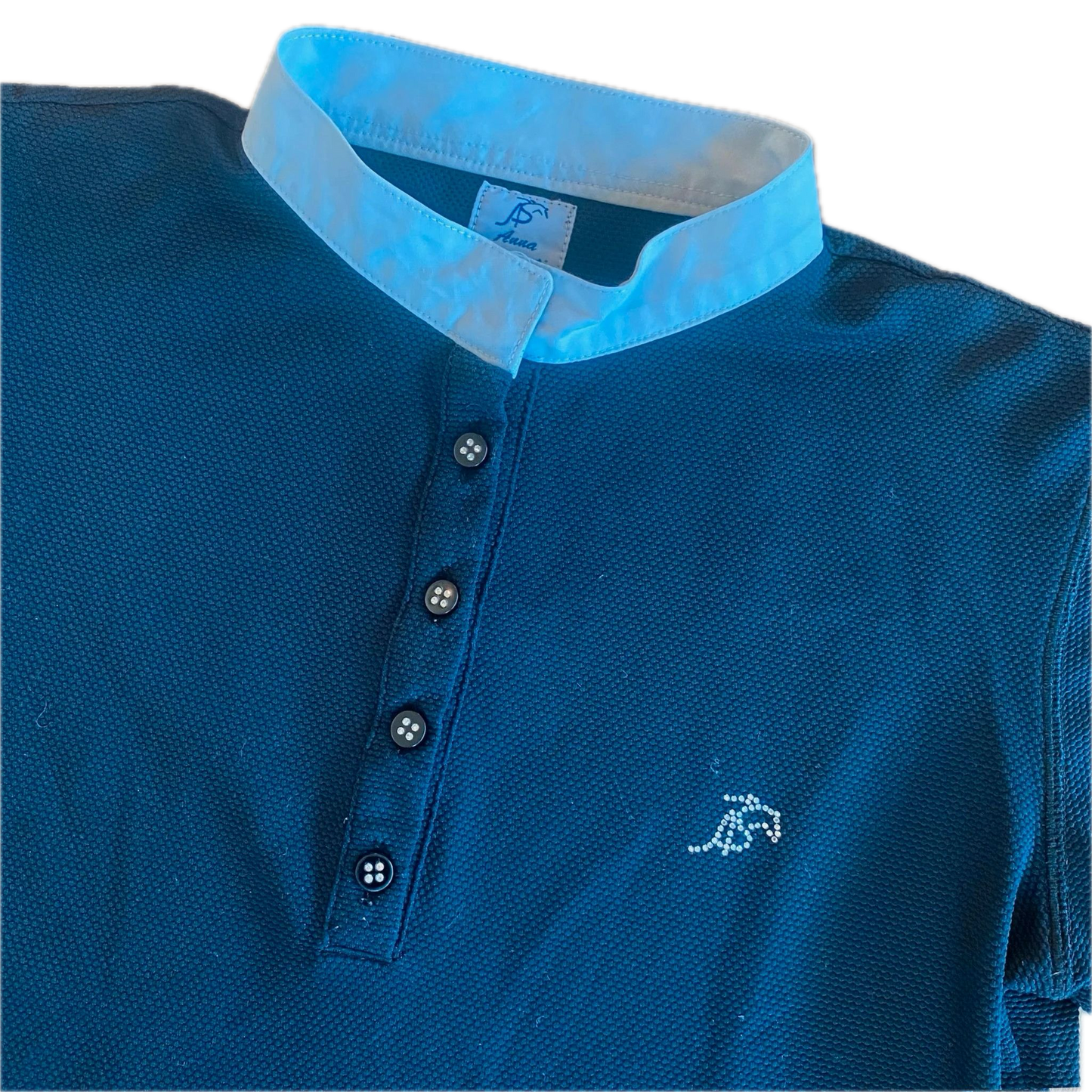 Polo Anna Scarapati Bleu marine L