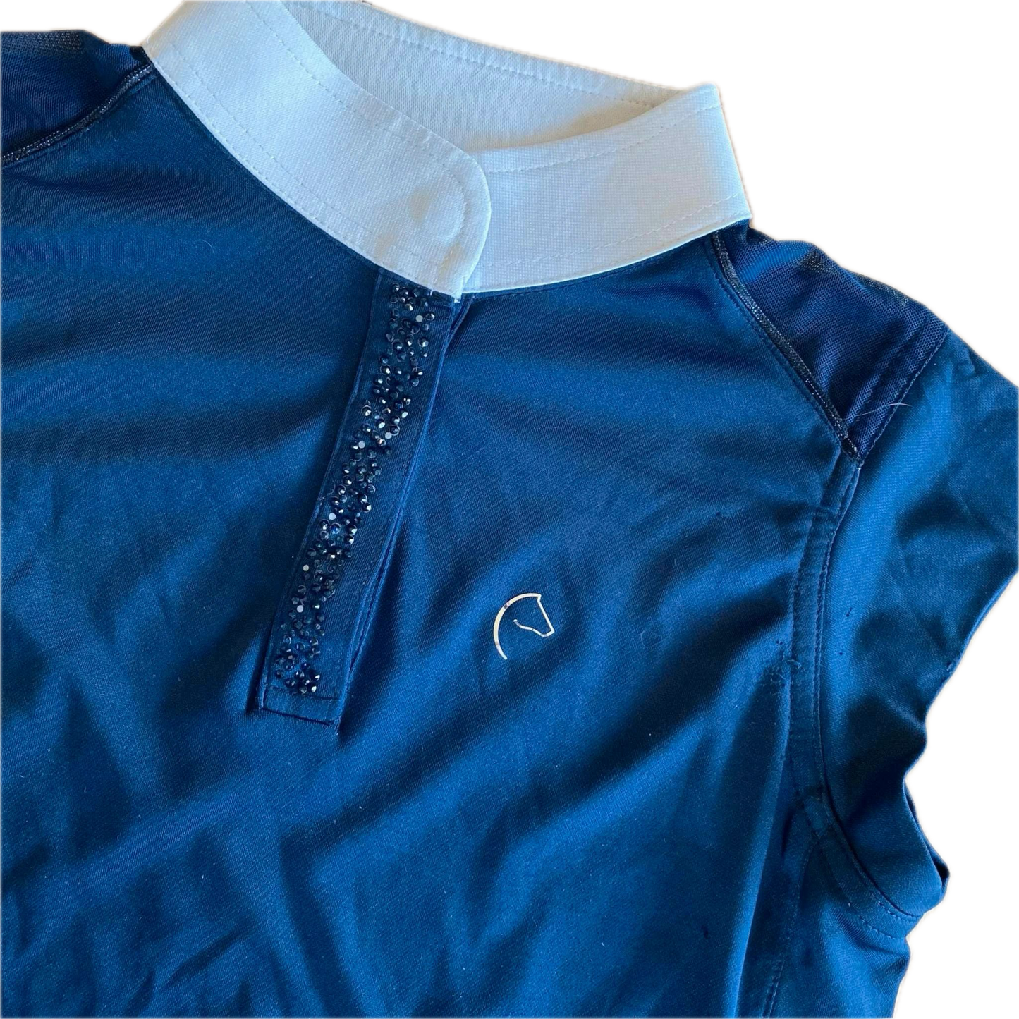 Polo de concours Equi-Thème manche courte Bleu marine S