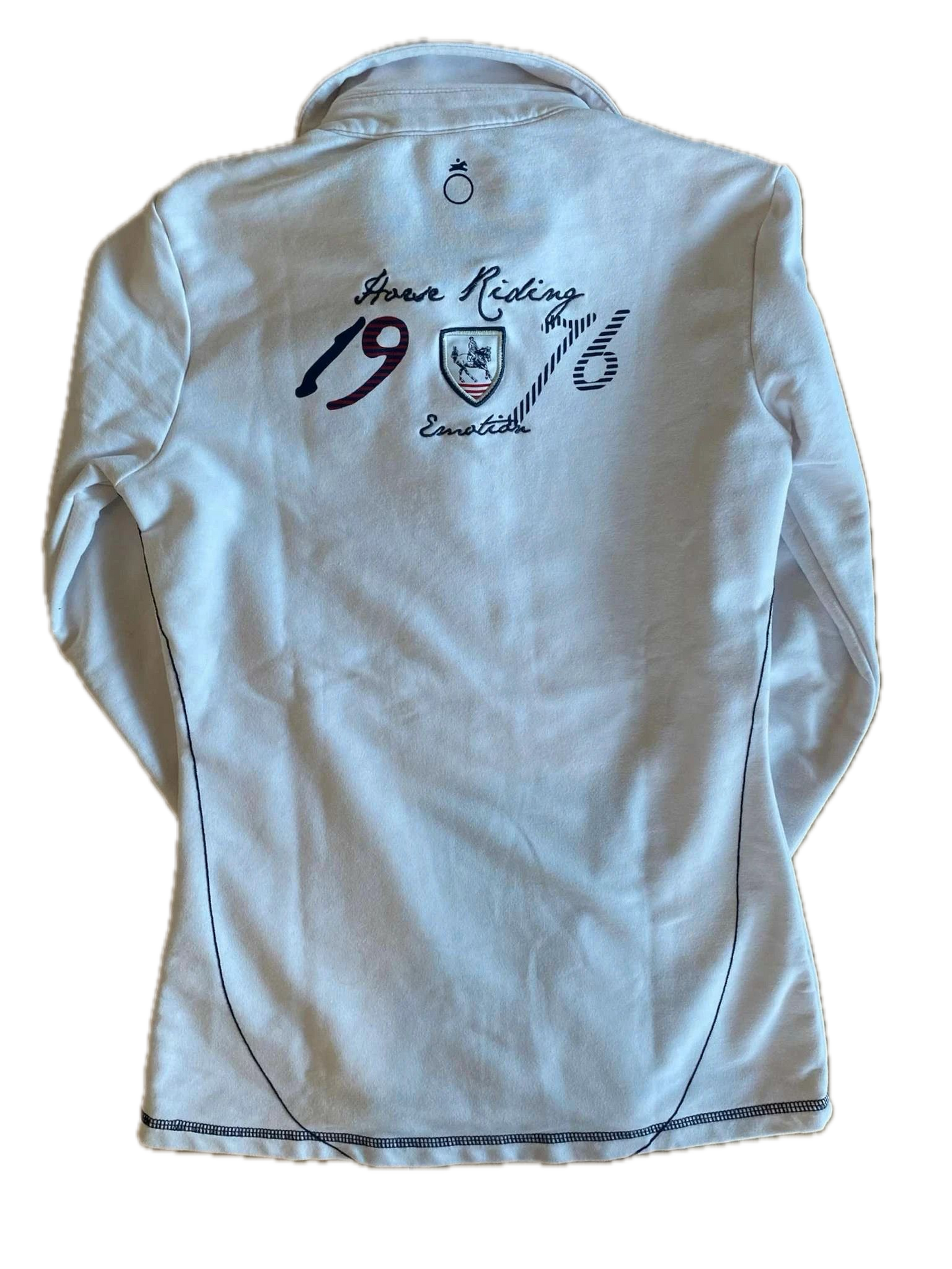 Polo Équitation Fouganza Manches Longues Blanc S : Élégance & Praticité